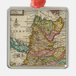 New and correct map of Scotland and the Isles Metal Tree Decoration