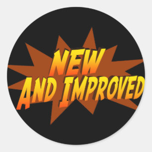 New And Improved Classic Round Sticker