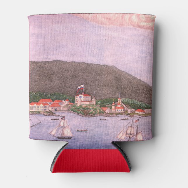 New Archangel, Russia (Sitka) Painting Can Cooler (Front)