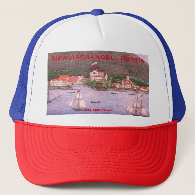New Archangel, Russia (Sitka) Painting Trucker Hat (Front)