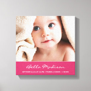 NEW ARRIVAL   BABY CANVAS PORTRAIT PRINT