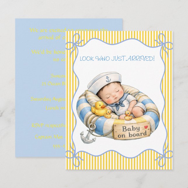 New Arrival Baby Shower Digital Download Invite (Front/Back)