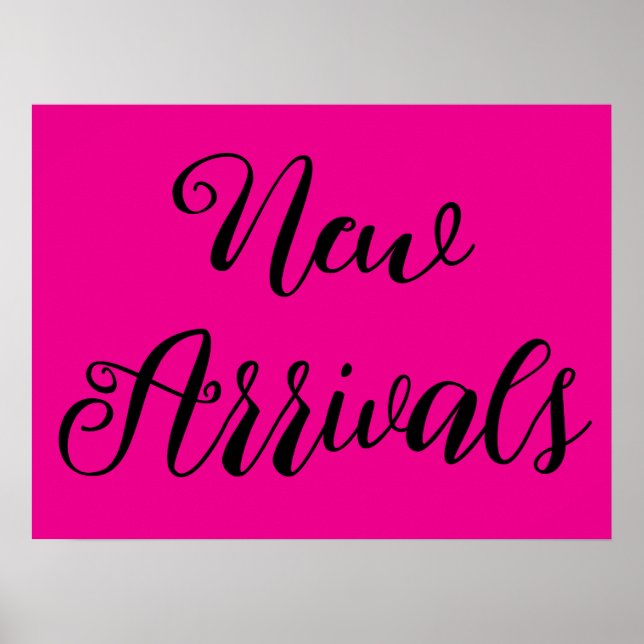 New Arrivals Sign, Retail Store Signage, Boutique Poster (Front)