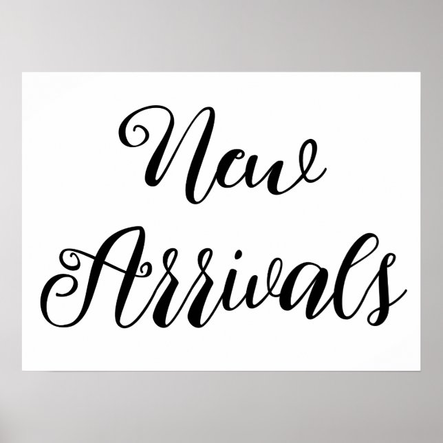 New Arrivals Sign, Retail Store Signage, Boutique Poster (Front)