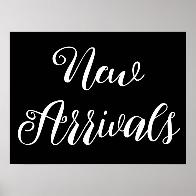 New Arrivals Sign, Retail Store Signage, Boutique Poster (Front)