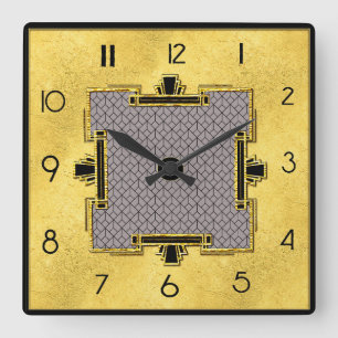 New Art Deco Design Square Square Wall Clock