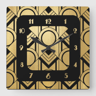 New Art Deco square Wall Clock