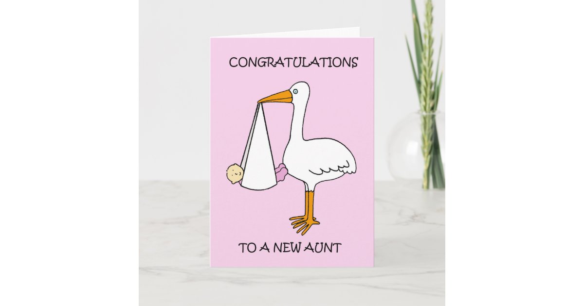 New Aunt Congratulations (Baby Girl). Card | Zazzle.co.uk