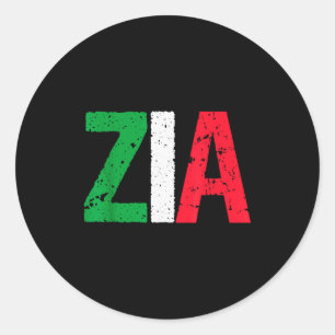 New Aunt Italian Zia Italian American Aunt Gift  Classic Round Sticker