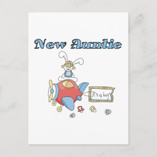 New Auntie - Aeroplane Tshirts and Gifts Postcard