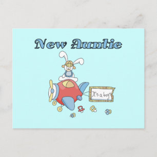 New Auntie - Aeroplane Tshirts and Gifts Postcard