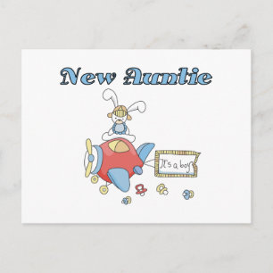New Auntie - Aeroplane Tshirts and Gifts Postcard