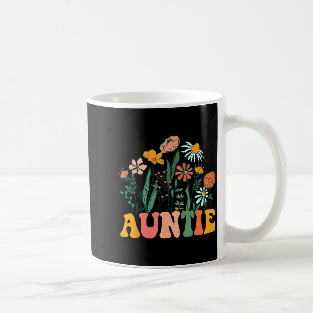 New Auntie Wildflower First Birthday &amp; Baby Sh Coffee Mug (Right)