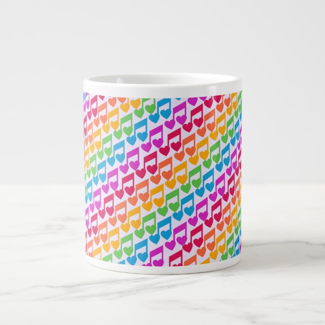 New Awesome Rainbow Notes Large Coffee Mug (Front)