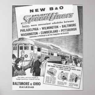 New B&O Budd Built Daylight Speedliners Posters