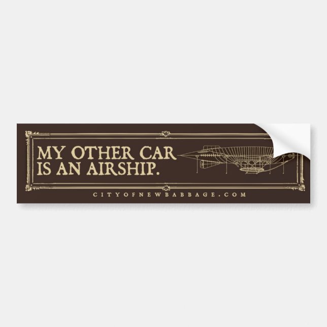 New Babbage Airship Bumper Sticker (Front)