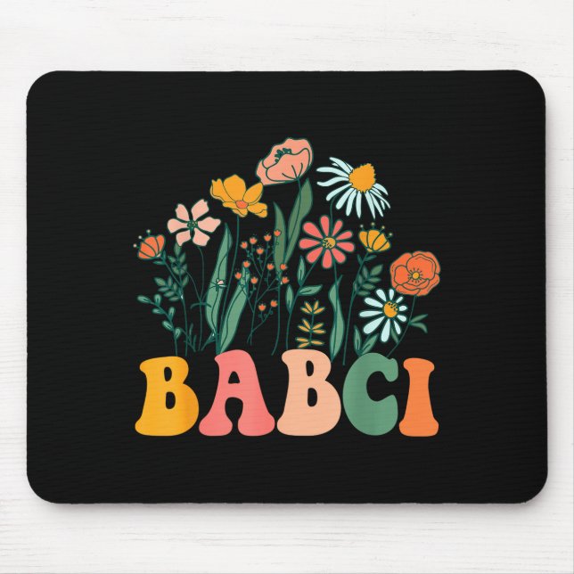 New Babci Wildflower First Birthday &amp; Baby Sho Mouse Mat (Front)