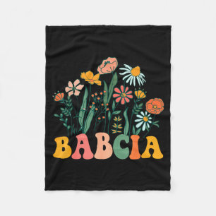 New Babcia Wildflower First Birthday &amp; Baby Sh Fleece Blanket
