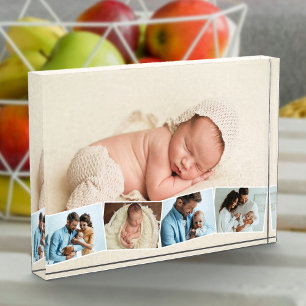 New Baby 5 Photo Collage Zigzag Photo Strip Block