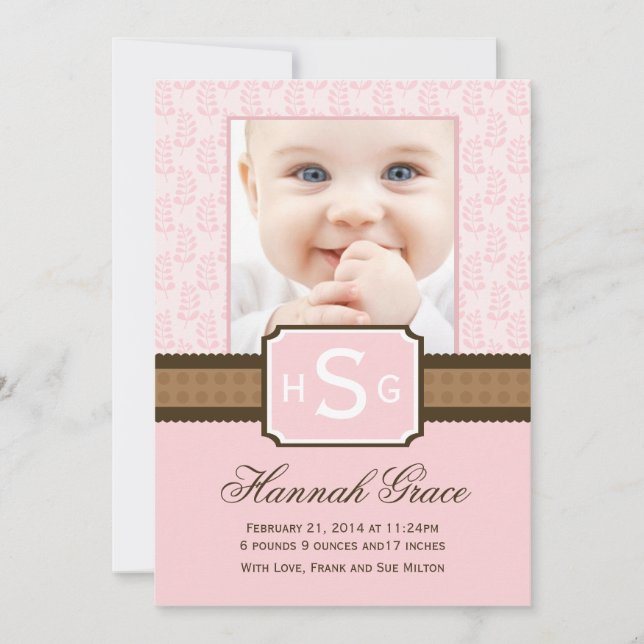 New Baby Announcement Cards (Front)