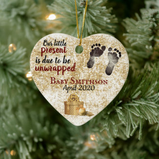 New Baby Announcement Ceramic Tree Decoration