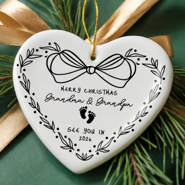 New Baby Announcement Christmas  Ceramic Tree Decoration (Creator Uploaded)
