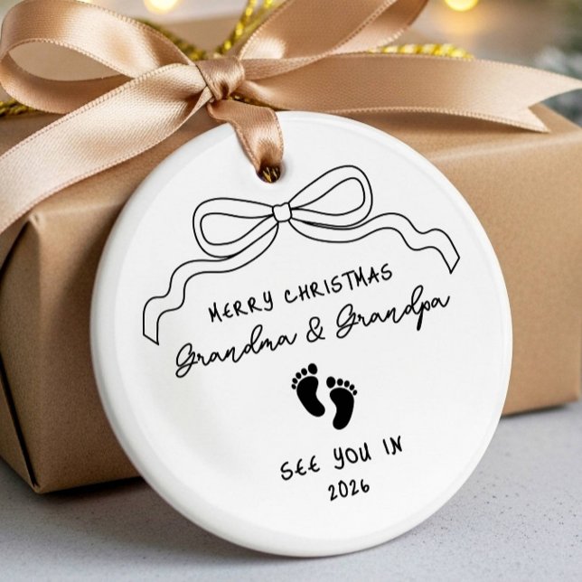 New Baby Announcement Christmas  Ceramic Tree Decoration (Creator Uploaded)
