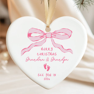 New Baby Announcement Christmas  Ceramic Tree Decoration