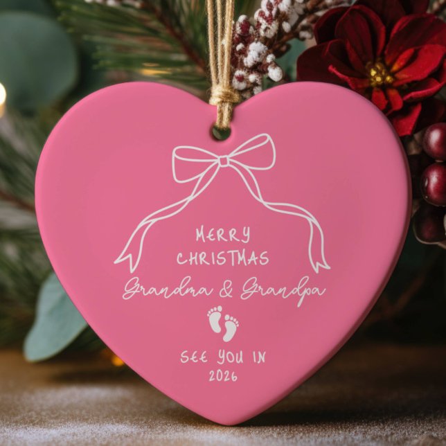 New Baby Announcement Christmas  Ceramic Tree Decoration (Creator Uploaded)