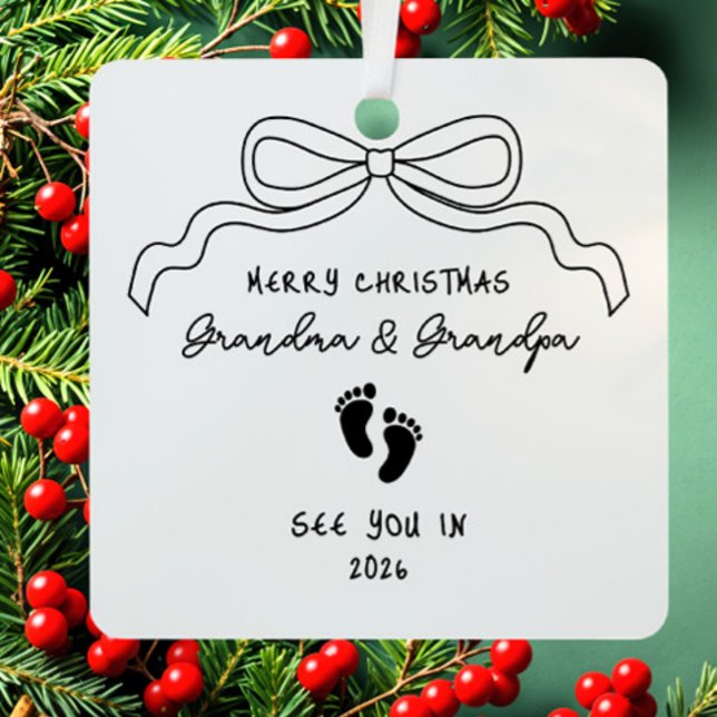 New Baby Announcement Christmas  Metal Tree Decoration (Creator Uploaded)