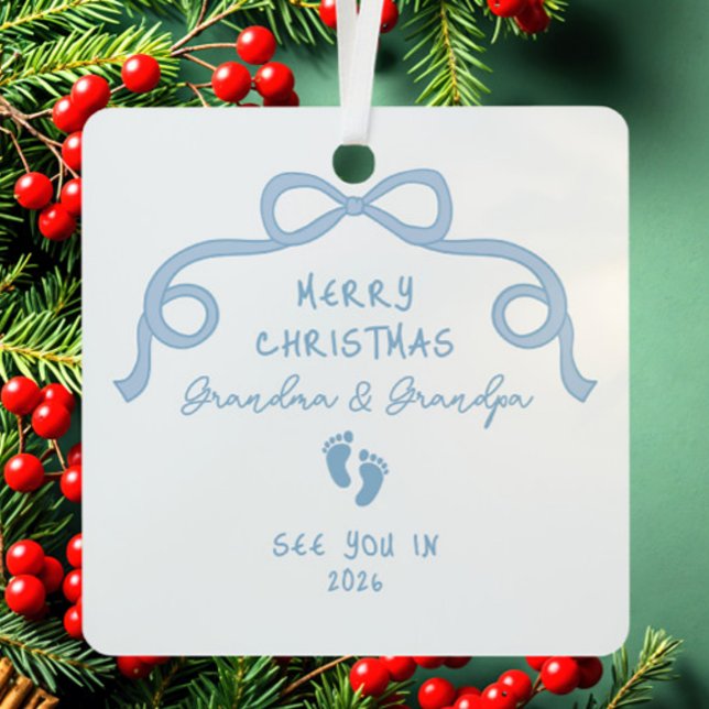 New Baby Announcement Christmas  Metal Tree Decoration (Creator Uploaded)
