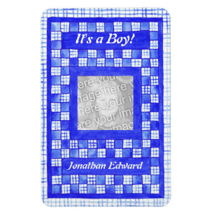 New Baby Announcement Flexible Magnet