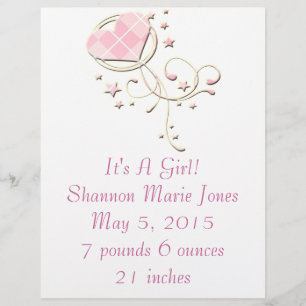 New Baby Announcement Flyer