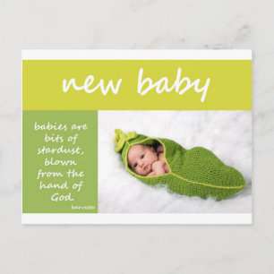 New Baby Announcement Postcard