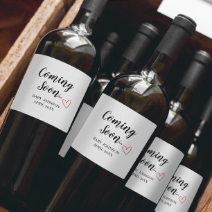 New Baby Announcement Wine Label
