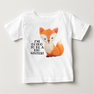 New Baby Big Sister Little Fox Toddler Tshirt