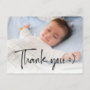 New Baby Birth Announcement Thank You Postcard
