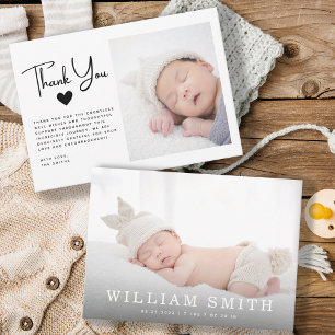 New Baby Birth Card Announcement