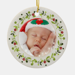 New baby birth stats Christmas, Birth Announcement Ceramic Tree Decoration