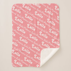 New baby blanket   PInk Personalised Name Baby