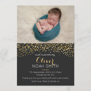 New baby boy announcement/thank you card