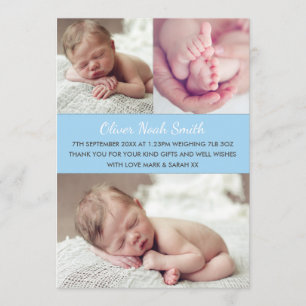 New baby boy announcement/thank you card