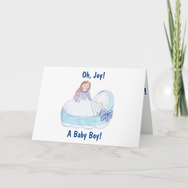 New Baby Boy card (Front)