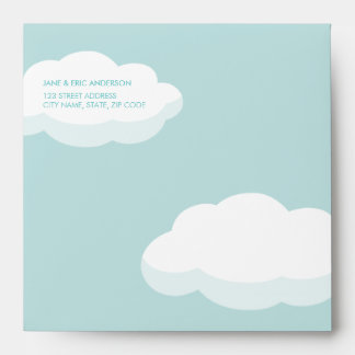 New Baby Boy Clouds And Little Hearts envelope