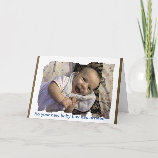 New Baby Boy Congratulations Card (Front)