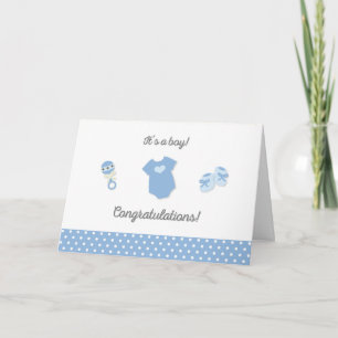 New Baby Boy Congratulations Card