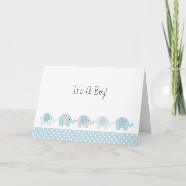 New Baby Boy Congratulations Card (Front)