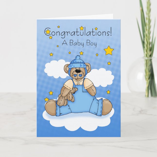 New Baby Boy Congratulations Card (Front)