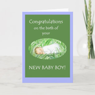 New Baby Boy Congratulations Card