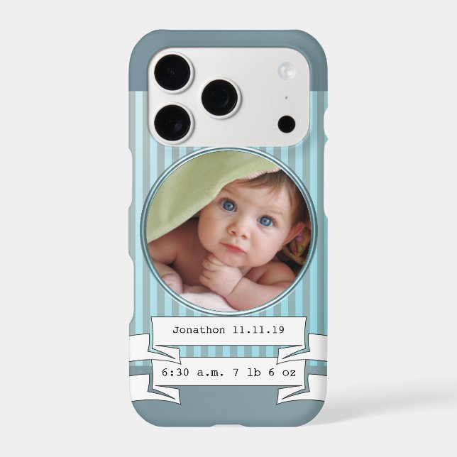 New Baby Boy Photo iPhoneFor Mum or Grandma (Back)